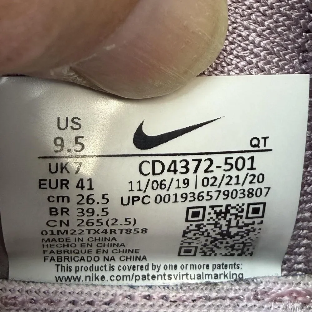 Nike Shoes Womens Size 9.5 Pink React Infinity Run Flyknit CD4372-501 Running
